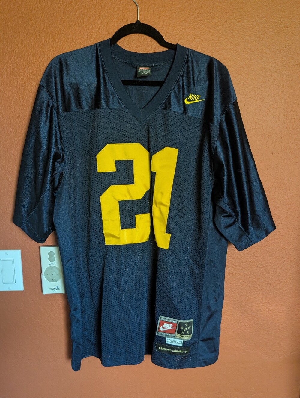 Vintage 90s Nike Michigan Wolverines Desmond Howard #21 Jersey Large - MINT